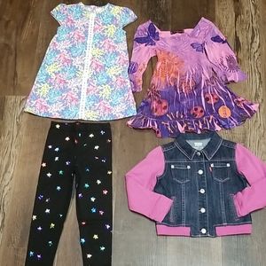 Lot of girls clothes sz 4t, Levi's jean jacket